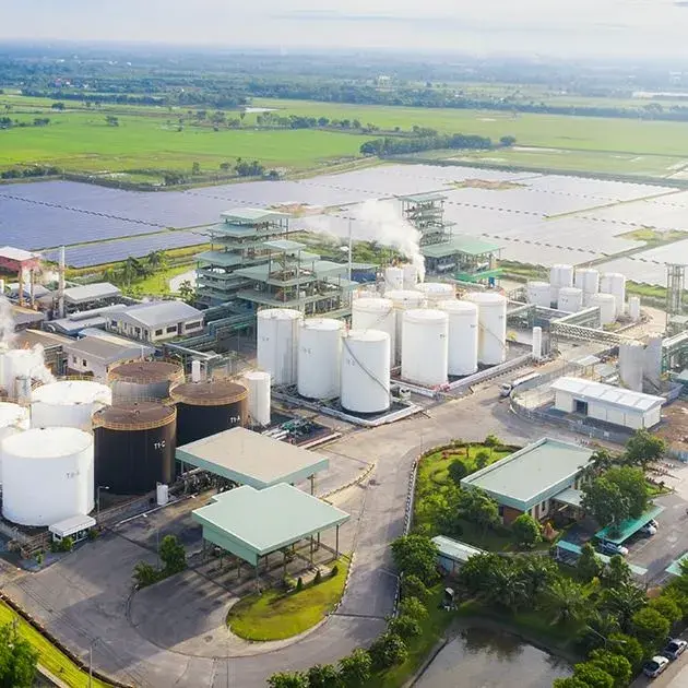 Visuale di una fabbrica dall'alto